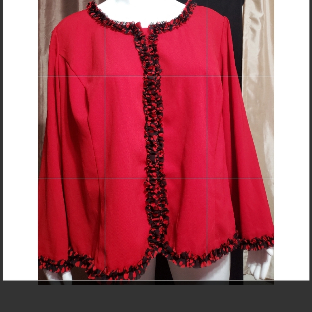 Anna Maxwell | Women Red and Black Suit Blazer|28W